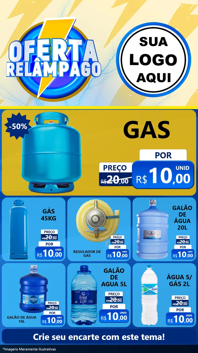 Modelo de Rede Social para Stories com o tema Oferta Relâmpago para Água e gás