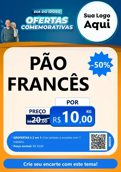 Modelo de Cartaz para Cartaz A4 Vertical com o tema Dia do Idoso