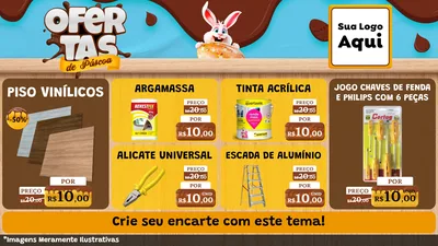 Modelo de TV para TV Horizontal com o tema Ofertas de Páscoa para Material para Construção