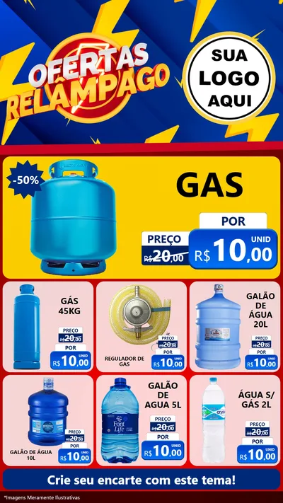 Modelo de Rede Social para Stories com o tema Ofertas Relâmpago para Água e gás