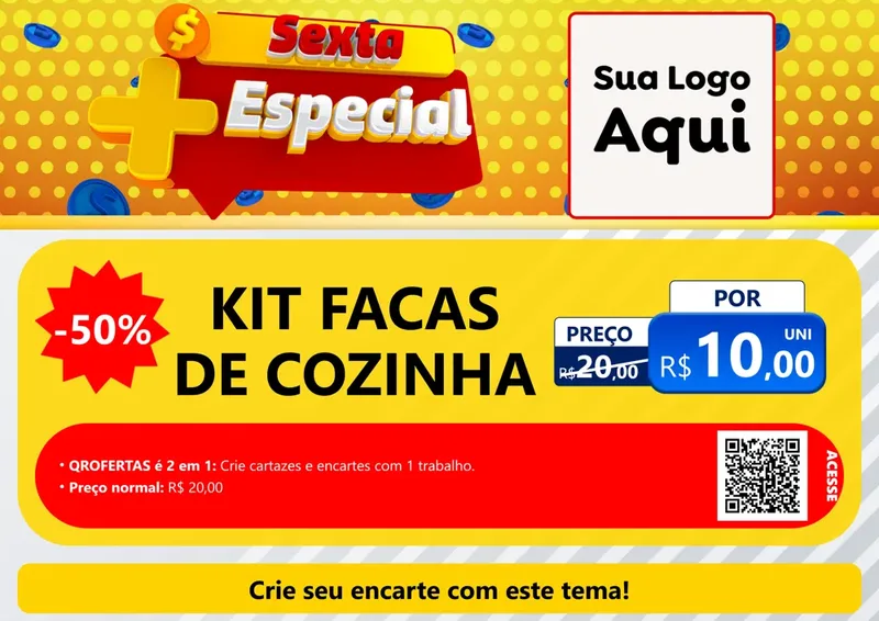 Modelo de Cartaz para Cartaz A4 Horizontal com o tema Sexta Mais Especial para Utilidades Domésticas