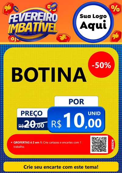 Modelo de Cartaz para Cartaz A4 Vertical com o tema Fevereiro Imbatível para Agropecuária