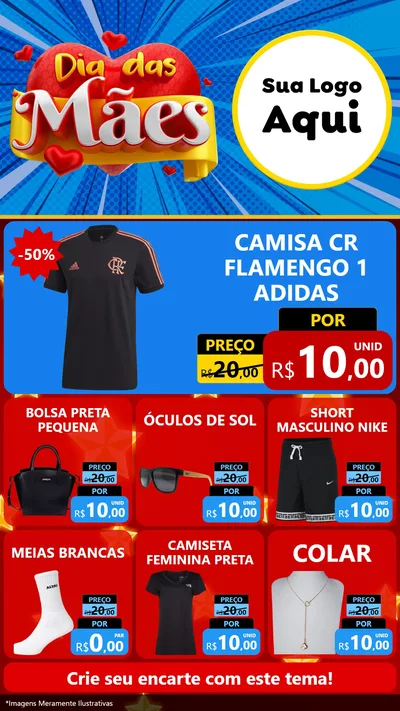 Modelo de Rede Social para Stories com o tema Dia das Mães para Roupas e acessórios