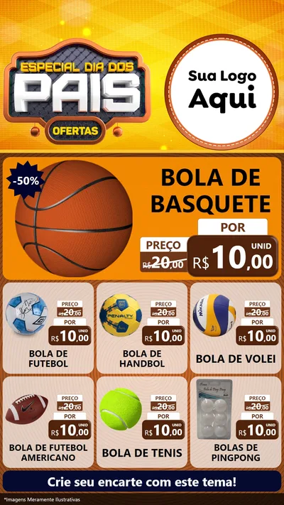Modelo de Rede Social para Stories com o tema Especial Dia dos Pais para Artigos Esportivos