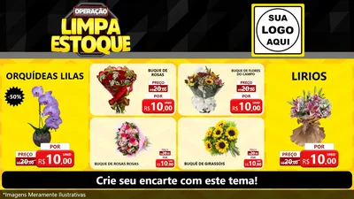 Modelo de TV para TV Horizontal com o tema Operação Limpa Estoque para Floricultura e jardim