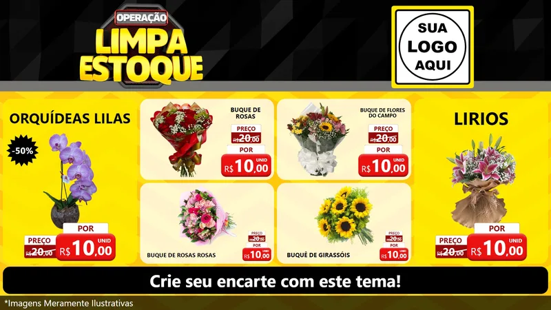 Modelo de TV para TV Horizontal com o tema Operação Limpa Estoque para Floricultura e jardim