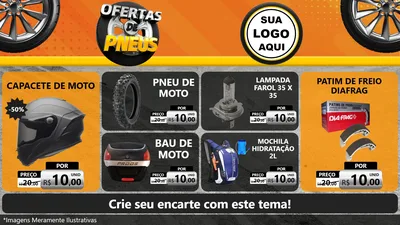 Modelo de TV para TV Horizontal com o tema Ofertas de Pneus para Moto peças