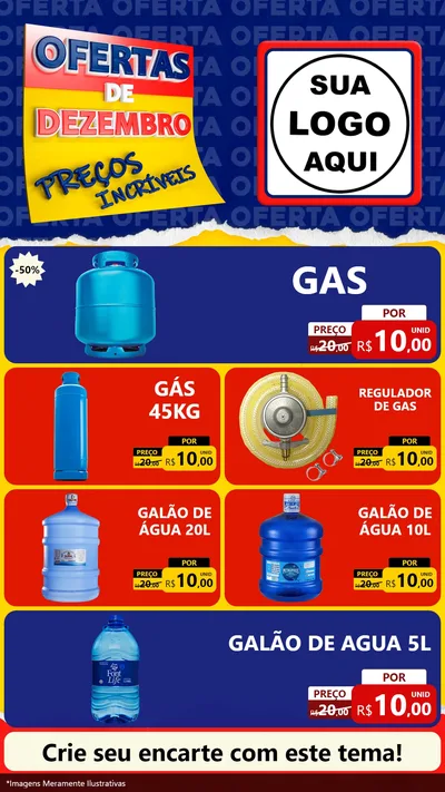 Modelo de TV para TV Vertical com o tema Ofertas de Dezembro - Preços Incríveis para Água e gás