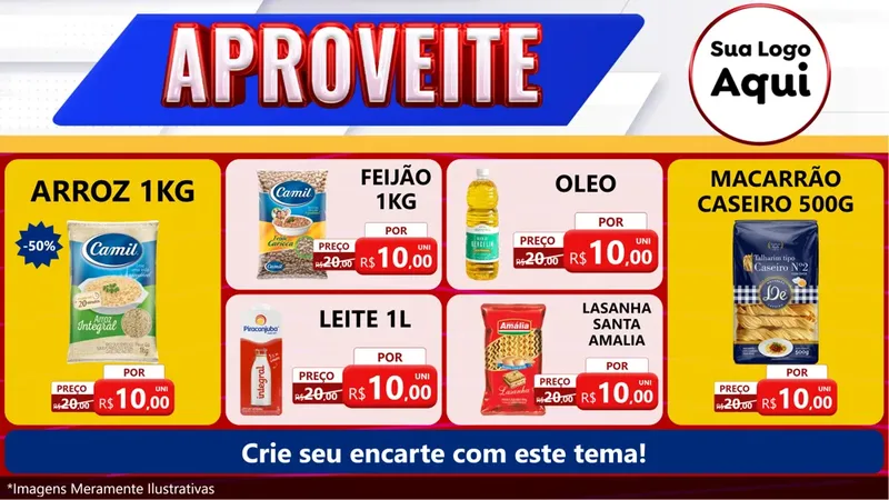 Modelo de TV para TV Horizontal com o tema Aproveite para Supermercado