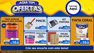Modelo de TV para TV Horizontal com o tema Aqui Tem Ofertas para Tintas e Ferramentas