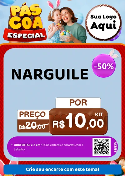 Modelo de Cartaz para Cartaz A4 Vertical com o tema Páscoa Especial para Tabacaria