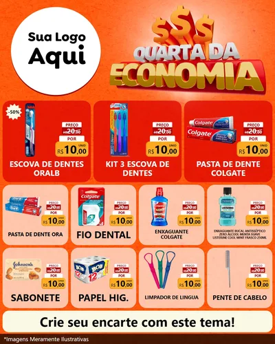 Modelo de Rede Social para Feed Instagram com o tema Quarta da Economia para Higiene Pessoal