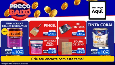 Modelo de TV para TV Horizontal com o tema Preço Baixo para Tintas e Ferramentas