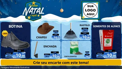 Modelo de TV para TV Horizontal com o tema O Melhor Natal É Aqui! para Agropecuária