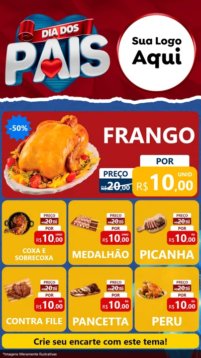 Modelo de Rede Social para Stories com o tema Dia dos Pais para Assados