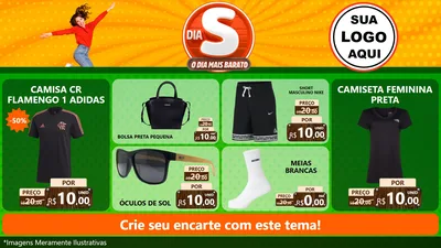 Modelo de TV para TV Horizontal com o tema Dia S - O Dia Mais Barato para Roupas e acessórios