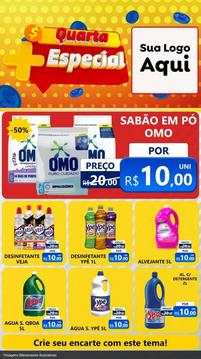 Modelo de Rede Social para Stories com o tema Quarta Mais Especial para Produtos de Limpeza