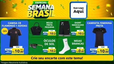 Modelo de TV para TV Horizontal com o tema Especial Semana do Brasil para Roupas e acessórios