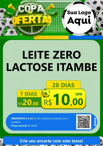 Modelo de Cartaz para Cartaz A4 Vertical com o tema Copa De Ofertas para Frios e Laticínios