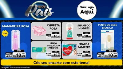 Modelo de TV para TV Horizontal com o tema Sorteio Dia Dos Pais para Bebês