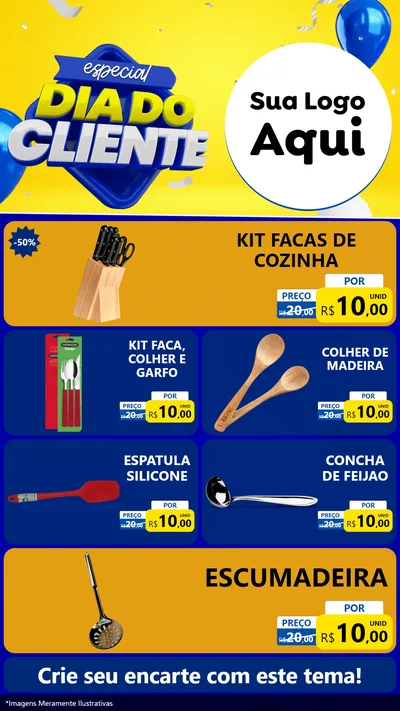 Modelo de TV para TV Vertical com o tema Especial Dia do Cliente para Utilidades Domésticas