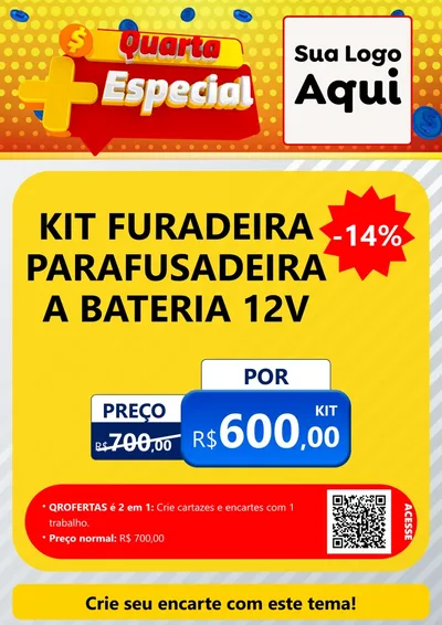 Modelo de Cartaz para Cartaz A4 Vertical com o tema Quarta Mais Especial para Maquinas e Ferramentas