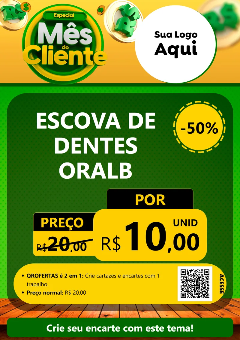 Modelo de Cartaz para Cartaz A4 Vertical com o tema Especial Mês do Cliente para Higiene Pessoal