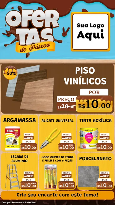 Modelo de Rede Social para Stories com o tema Ofertas de Páscoa para Material para Construção
