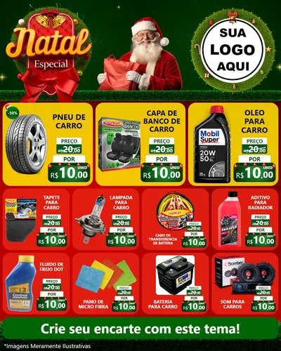 Modelo de Rede Social para Feed Instagram com o tema Natal Especial para Auto peças