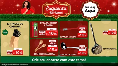 Modelo de TV para TV Horizontal com o tema Esquenta de Natal para Utilidades Domésticas