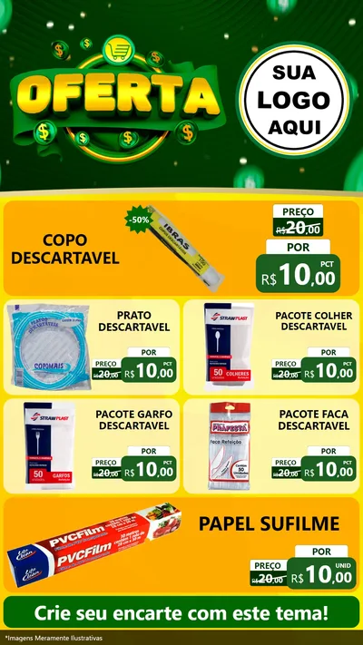 Modelo de TV para TV Vertical com o tema Oferta para Embalagens