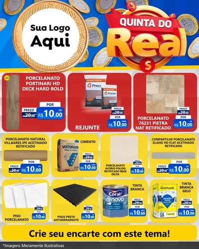 Modelo de Rede Social para Feed Instagram com o tema Quinta do Real para Pisos e revestimentos