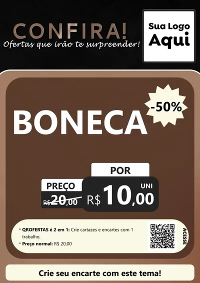 Modelo de Cartaz para Cartaz A4 Vertical com o tema Confira! Ofertas que irão te surpreender! para Brinquedos