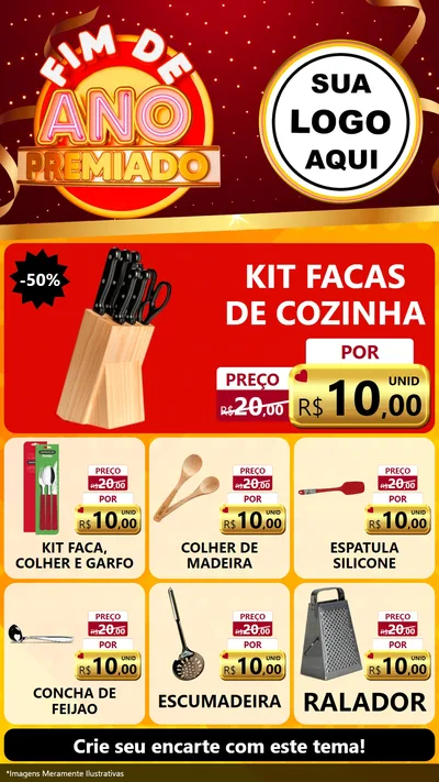 Modelo de Rede Social para Stories com o tema Fim de Ano Premiado para Utilidades Domésticas