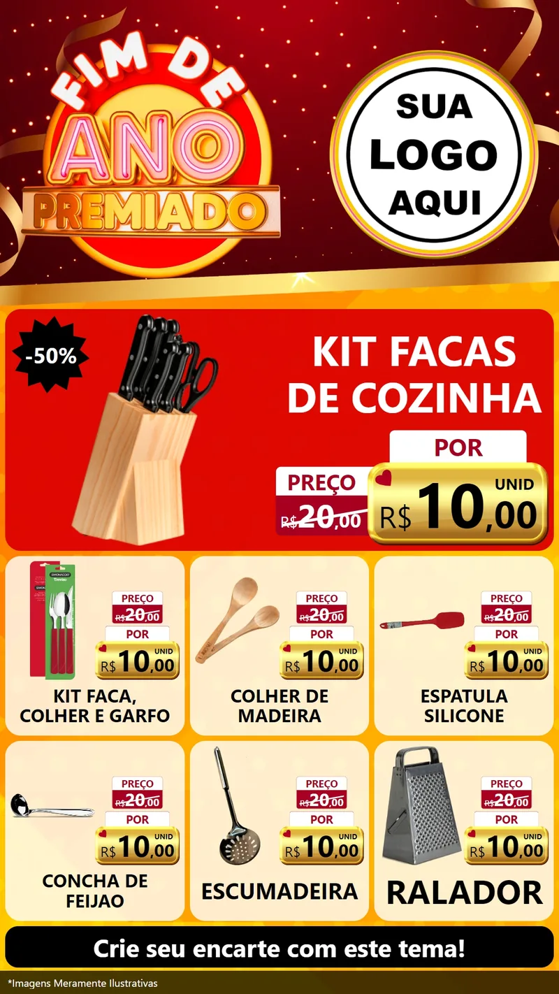 Modelo de Rede Social para Stories com o tema Fim de Ano Premiado para Utilidades Domésticas