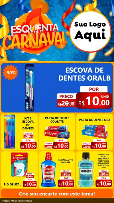 Modelo de Rede Social para Stories com o tema Esquenta de Carnaval para Higiene Pessoal