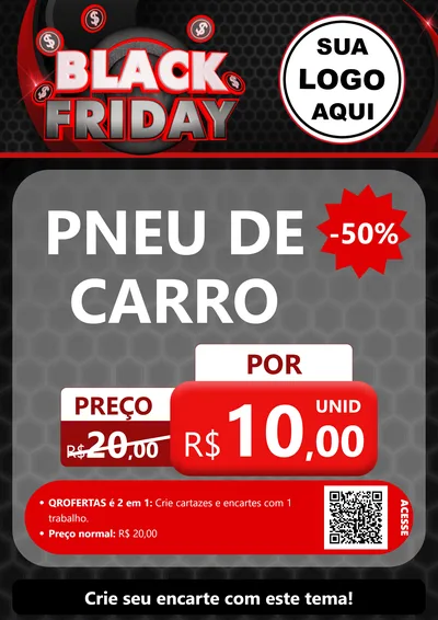 Modelo de Cartaz para Cartaz A4 Vertical com o tema Black Friday para Auto peças