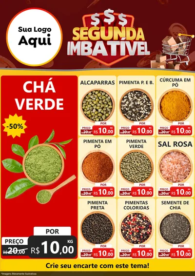 Modelo de Encarte para Encarte A4 Vertical com o tema Segunda Imbatível para Produtos Naturais