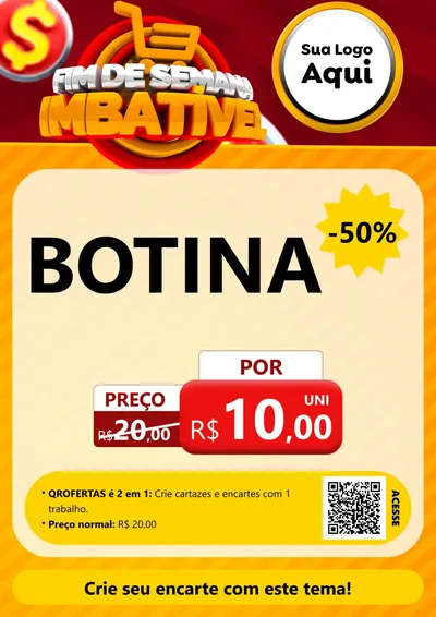 Modelo de Cartaz para Cartaz A4 Vertical com o tema Fim de Semana Imbatível para Agropecuária