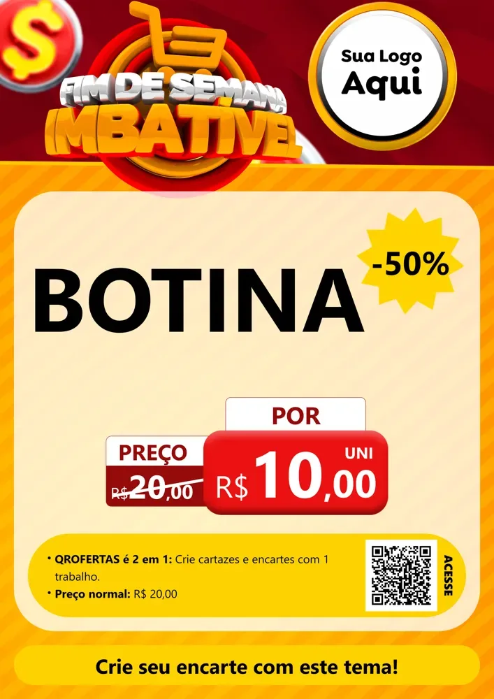 Modelo de Cartaz para Cartaz A4 Vertical com o tema Fim de Semana Imbatível para Agropecuária