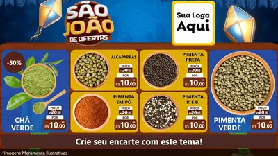 Modelo de TV para TV Horizontal com o tema São João Ofertas Imbatíveis! - Junina para Produtos Naturais