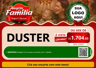 Modelo de Cartaz para Cartaz A4 Horizontal com o tema Alegria Em Família - Super Ofertas para Concessionaria de Carros