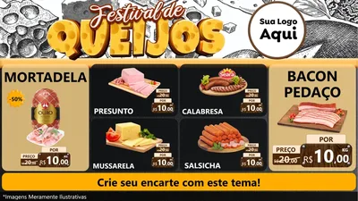 Modelo de TV para TV Horizontal com o tema Festival de Queijos para Frios e Laticínios