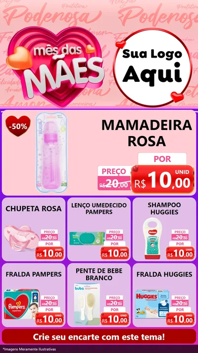 Modelo de Rede Social para Stories com o tema Mês Das Mães para Bebês
