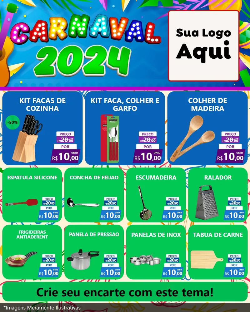 Modelo de Rede Social para Feed Instagram com o tema Carnaval 2027 para Utilidades Domésticas