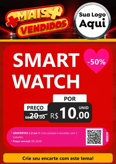 Modelo de Cartaz para Cartaz A4 Vertical com o tema Mais Vendidos para Informática