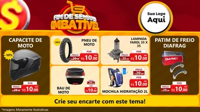 Modelo de TV para TV Horizontal com o tema Fim de Semana Imbatível para Moto peças