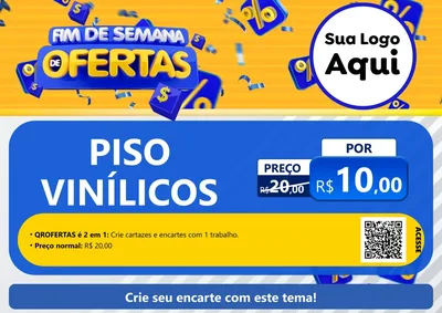 Modelo de Cartaz para Cartaz A4 Horizontal com o tema Fim de Semana de Ofertas para Material para Construção