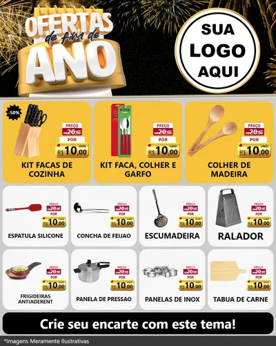 Modelo de Rede Social para Feed Instagram com o tema Ofertas de Fim de Ano para Utilidades Domésticas