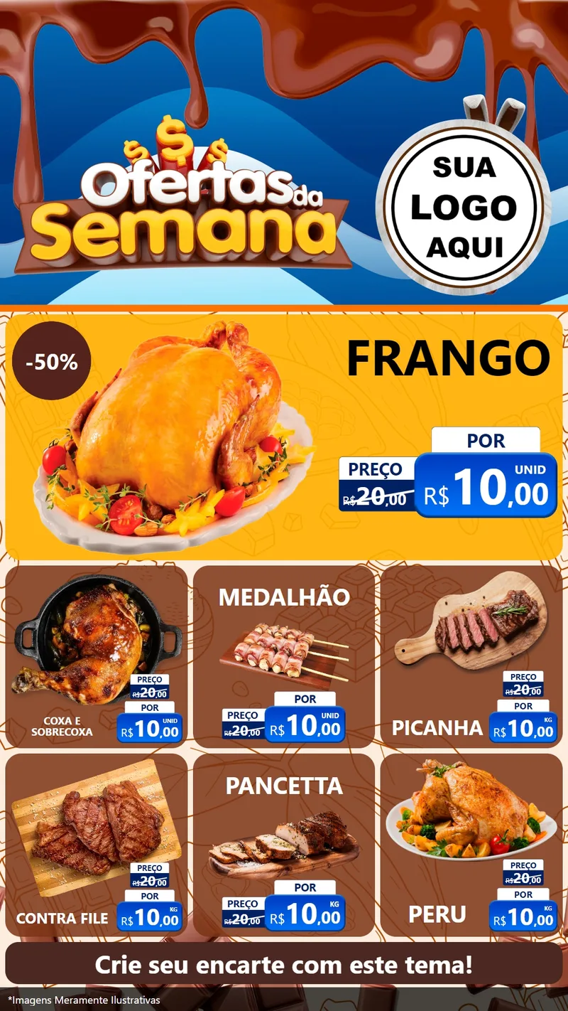 Modelo de Rede Social para Stories com o tema Ofertas da Semana - Páscoa para Assados
